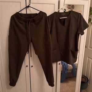 Olive Green Women's Scrub set size Medium